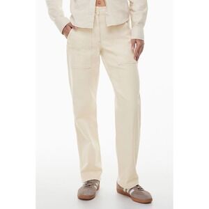 Wilfred Free Aritzia Modern Utility Pant Birch Womens Size 6 Mid Rise Straight